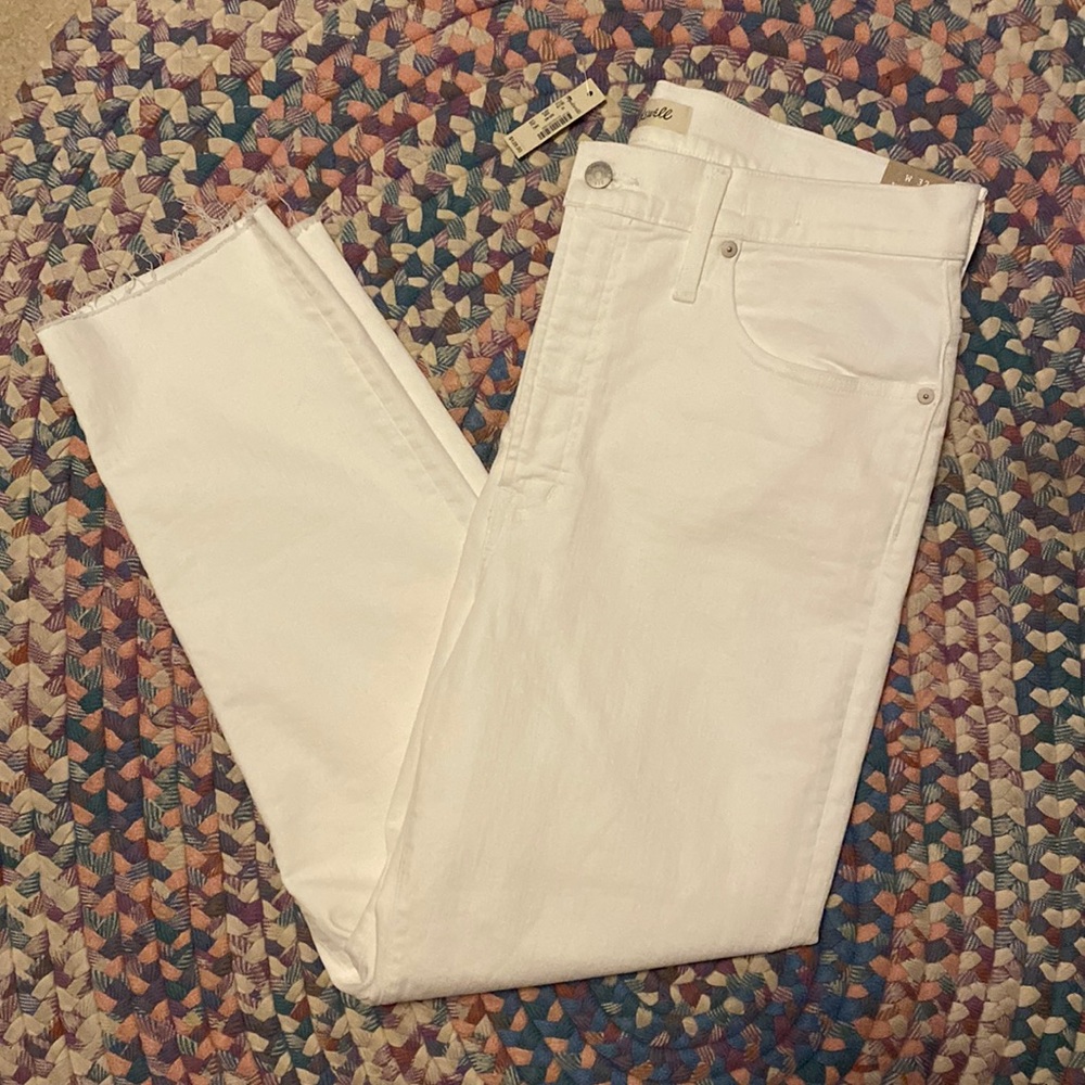 Madewell White Vintage Crop Jeans - Picture 1 of 10